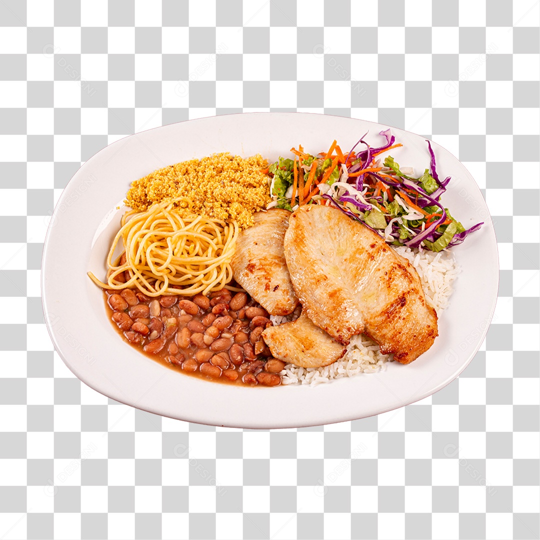 Prato com Frango PNG Transparente