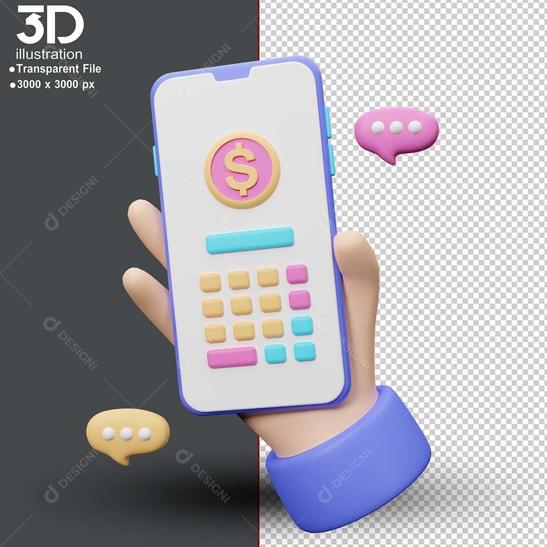 Ícone Bancário Elemento 3D Para Composição PSD