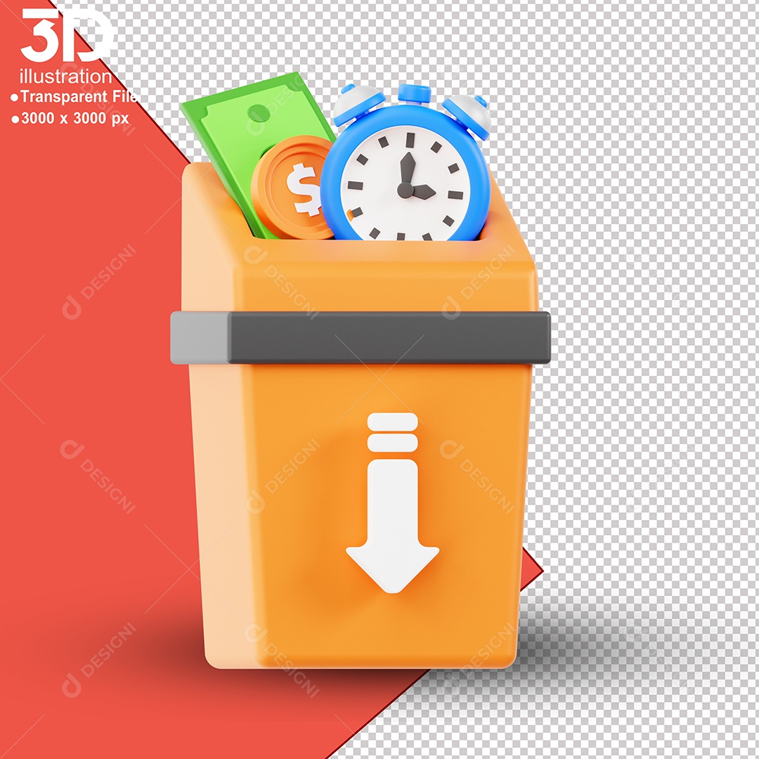 Gráficos Financeiros Elemento 3D para Composição PSD