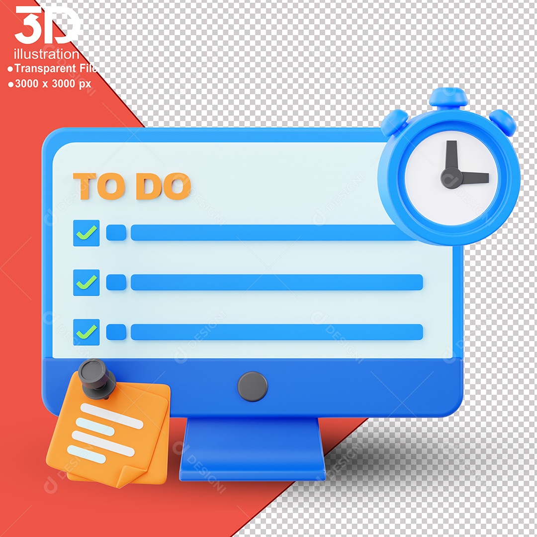 Computador Mostrando Gráficos Financeiros Elemento 3D para Composição PSD