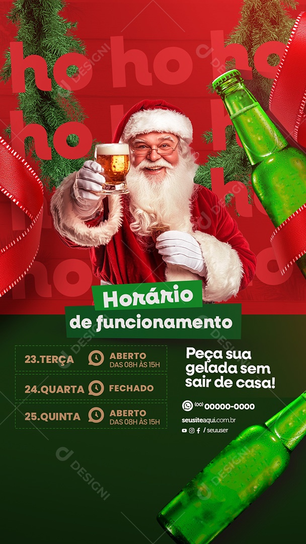 Story Cervejaria Horário de Funcionamento Social Media PSD Editável
