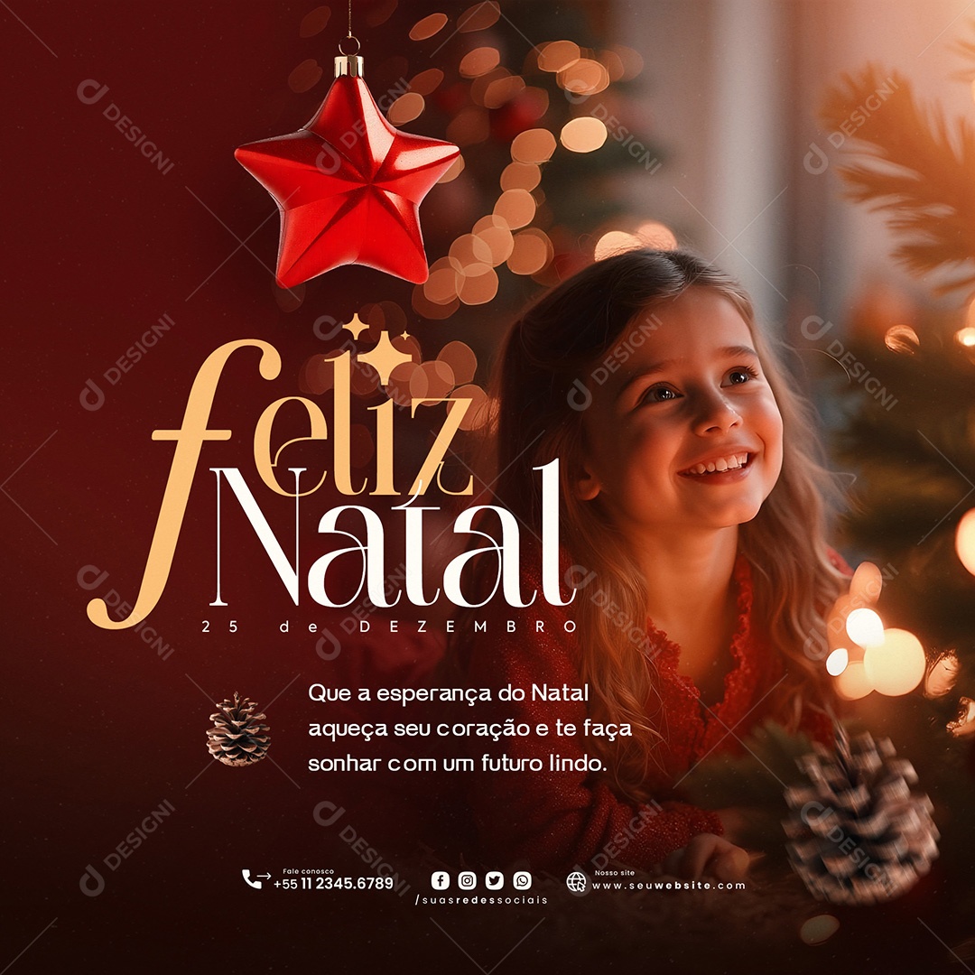 Merry Christmas December 25 Social Hope Media PSD Editable