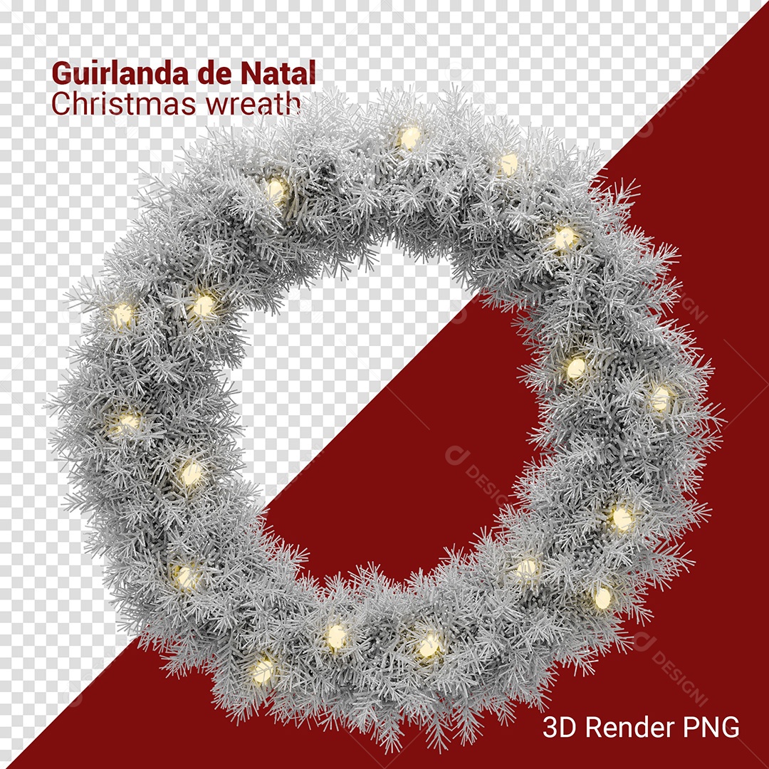 Guirlanda Christmas ornament 3D Element For PSD Composition