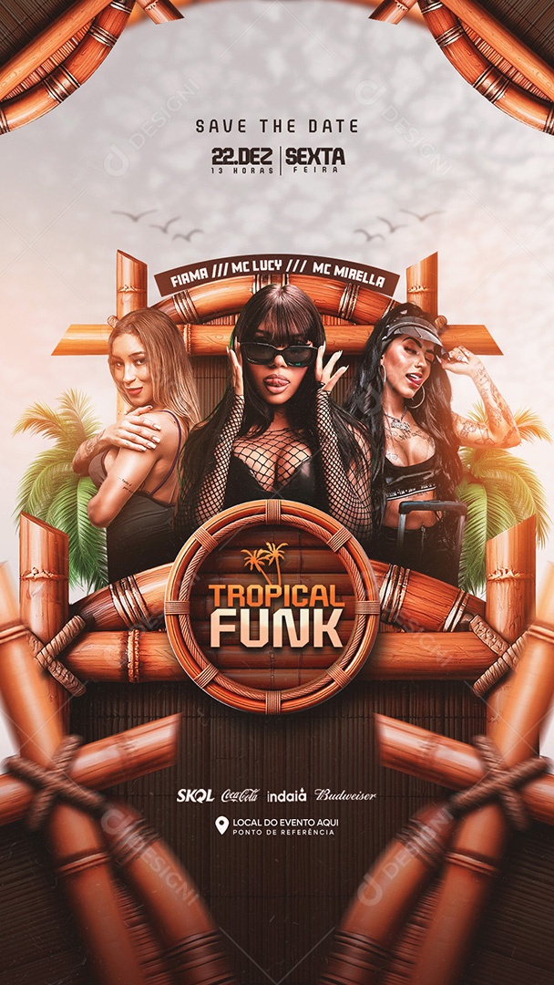 Story Flyer Shows Funk Social Media PSD Editável