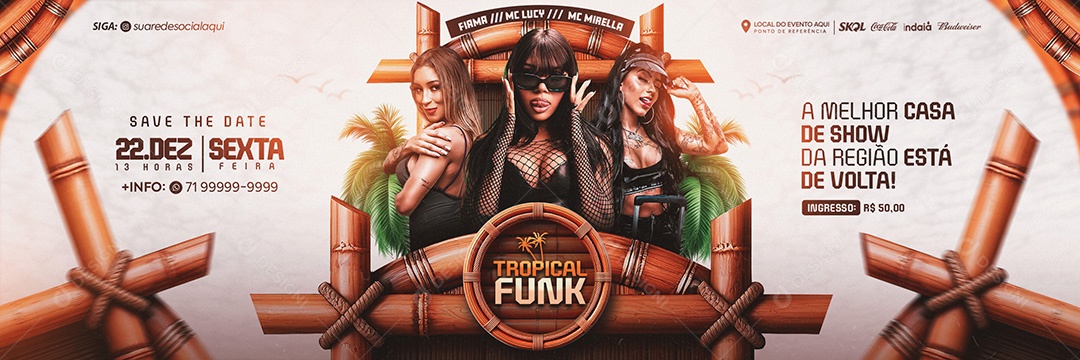 Carrossel Shows funk Social Media PSD Editável
