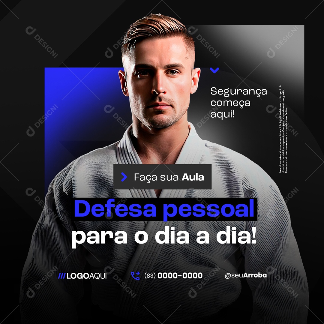 Escola de Luta Defesa Pessoal Defesa Pessoal Social Media PSD Editável