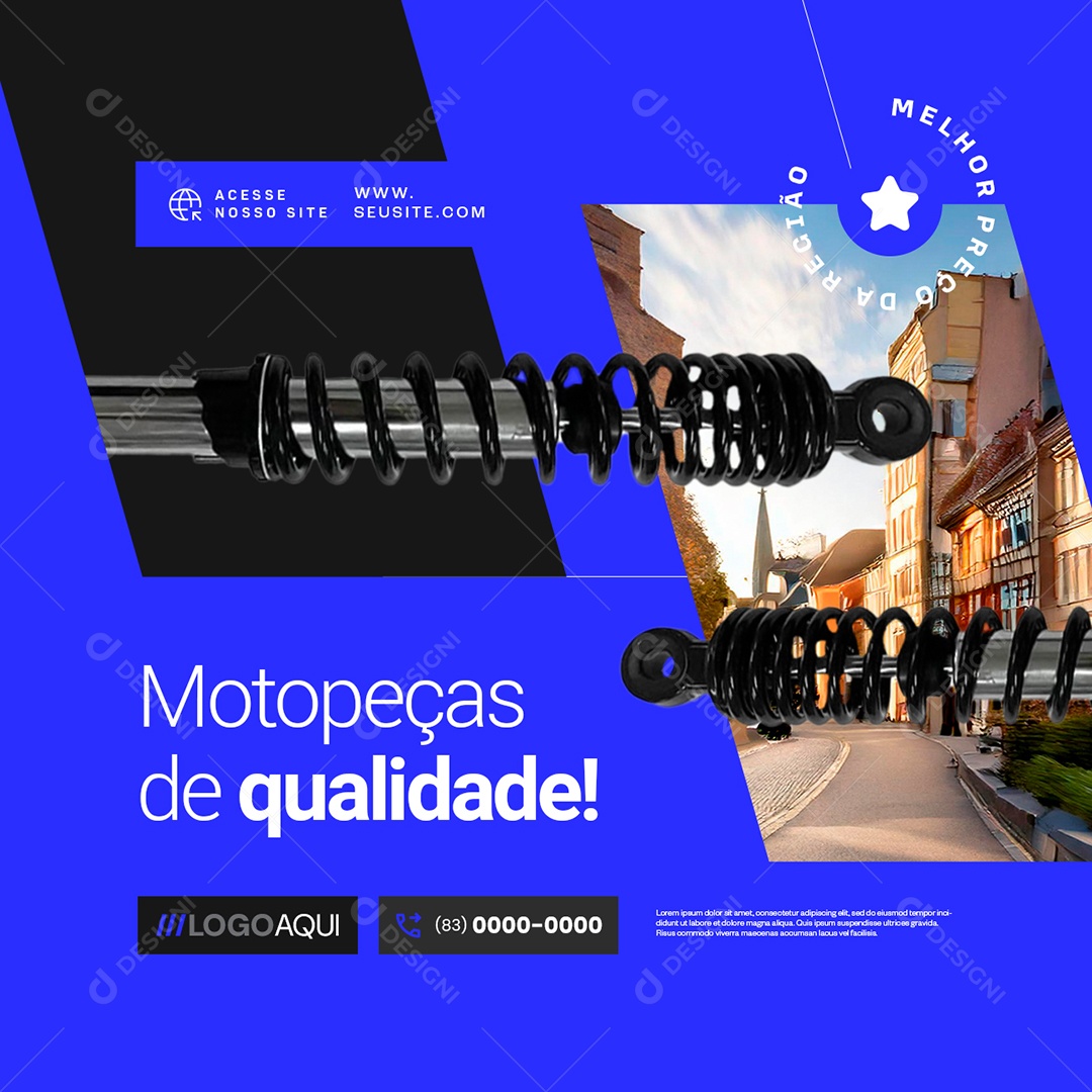 Motopeças de Qualidade Social Media PSD Editável