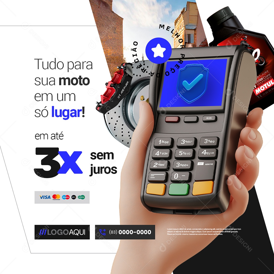 Motopeças Tudo para Sua Moto Social Media PSD Editável