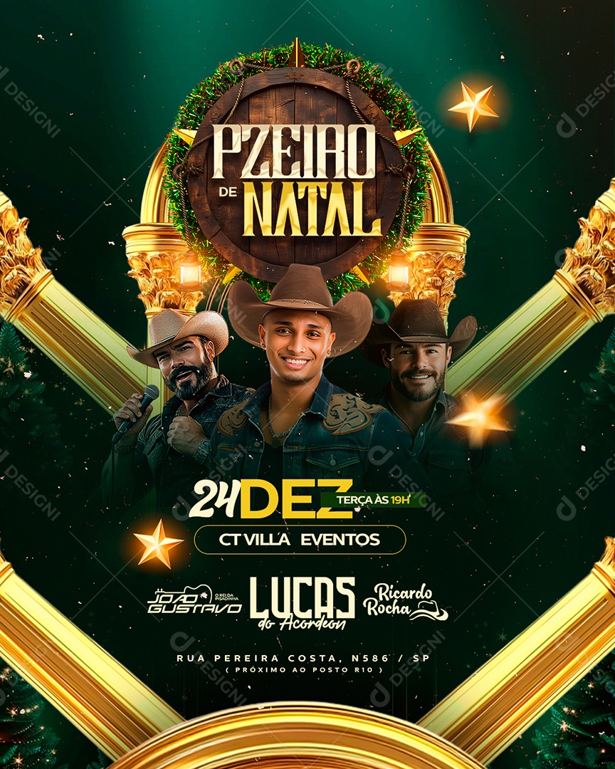 Flyer Pzeiro De Natal Social Media PSD Editável