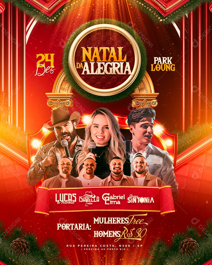 Flyer Natal Da Alegria Social Media PSD Editável