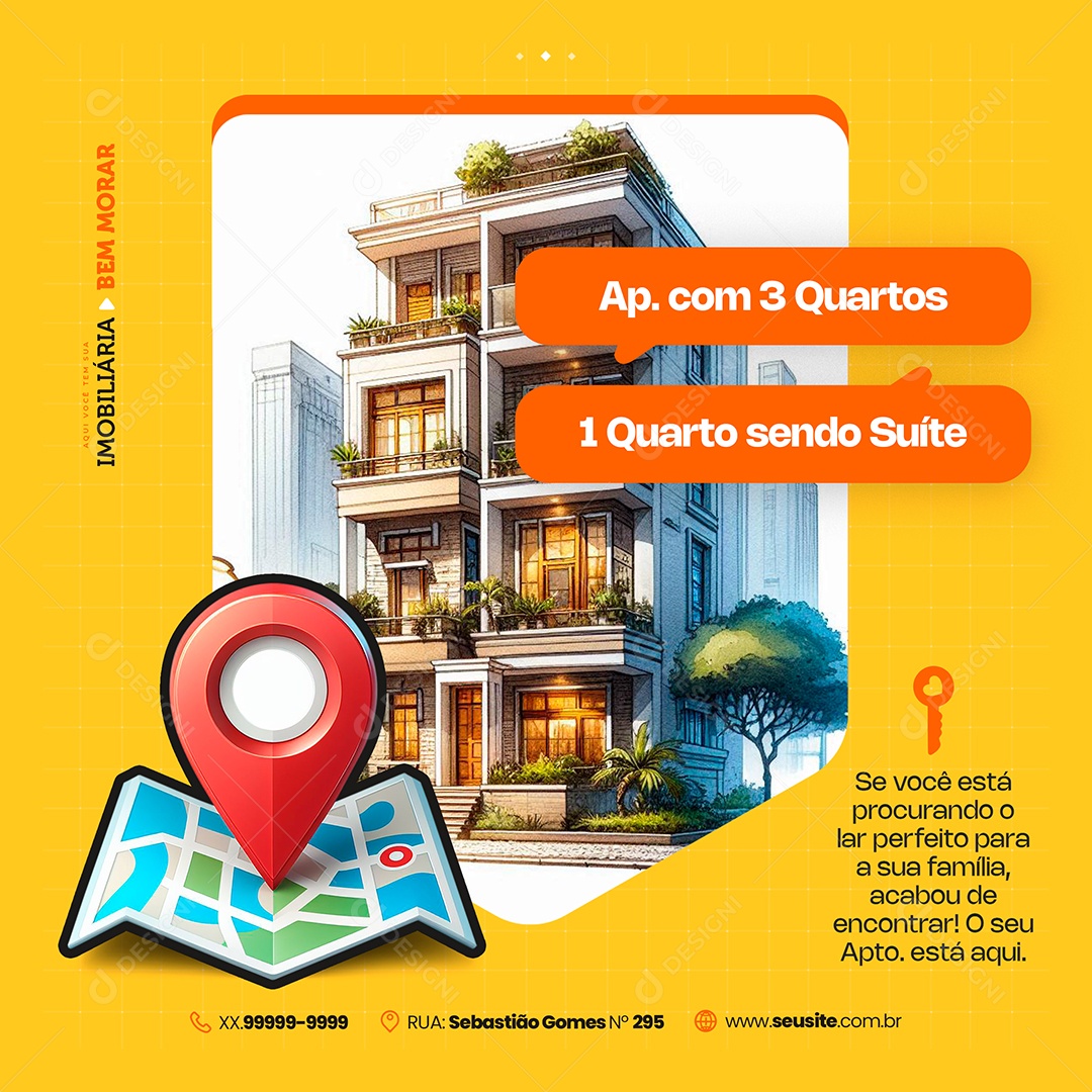 Imobiliária Lar Perfeito Social Media PSD Editável