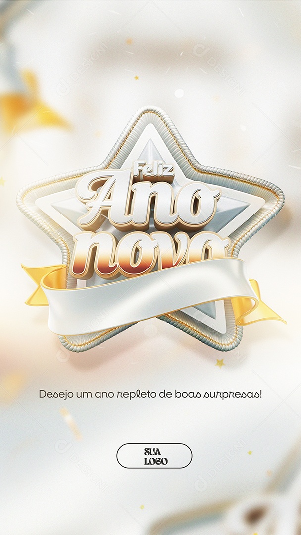 Story Feliz Ano Novo Repleto de Boas Surpresas Social Media PSD Editável