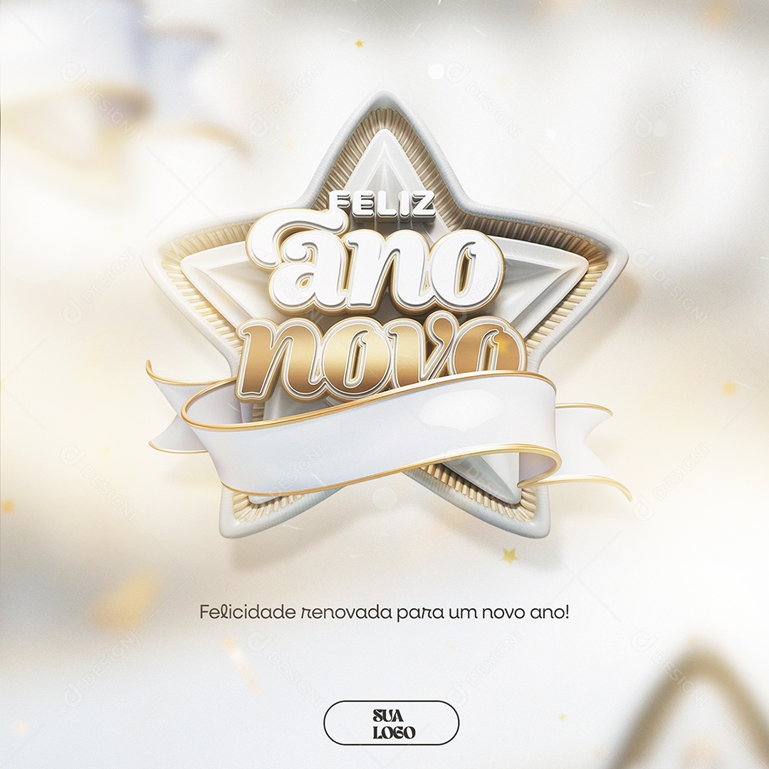 Happy New Year Happiness Renewed Social Media PSD Editable