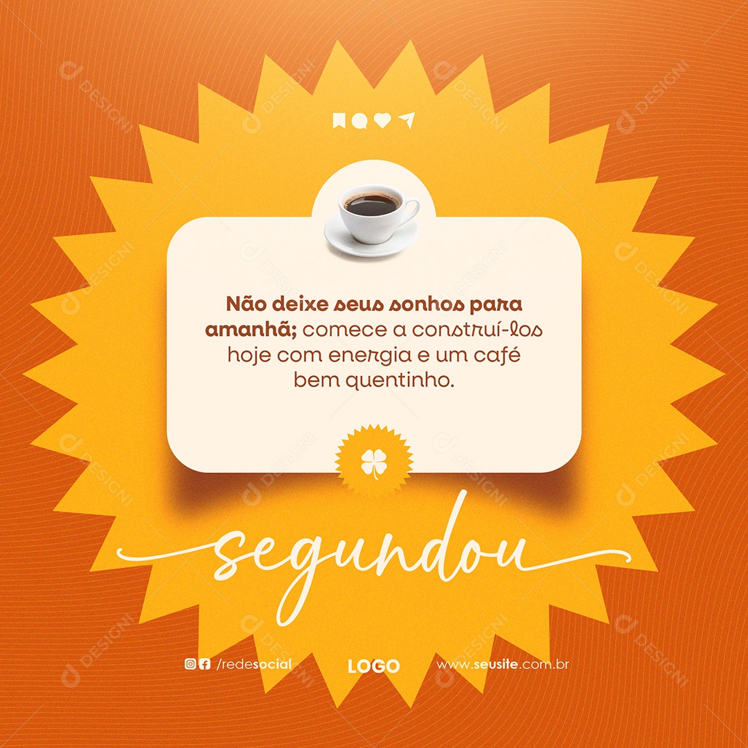 Story Segundou Frase Motivacional Social Media PSD Editável