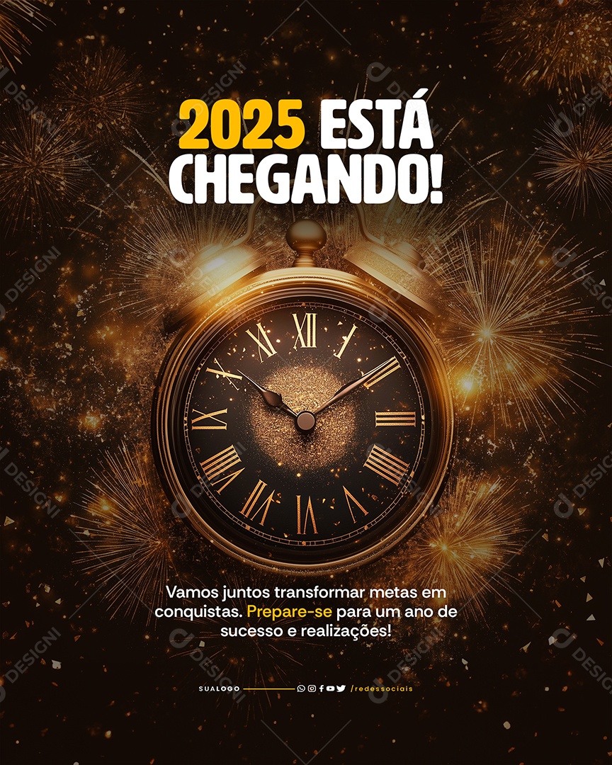 Social Media 2025 Está Chegando PSD Editável