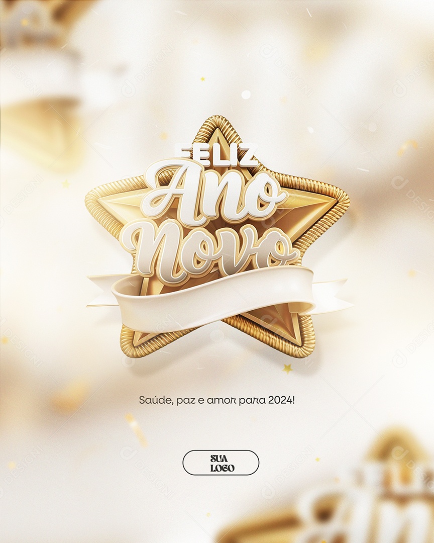 Feliz Ano Novo Amor Social Media PSD Editável