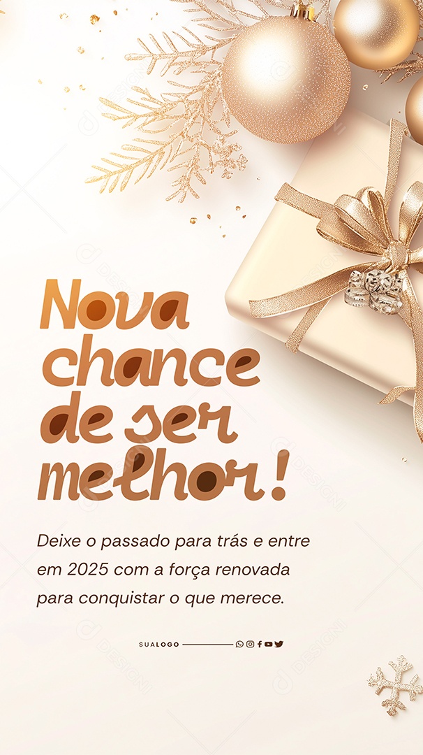 Story Feliz Ano Novo Nova Chance de Ser Melhor Social Media PSD Editável