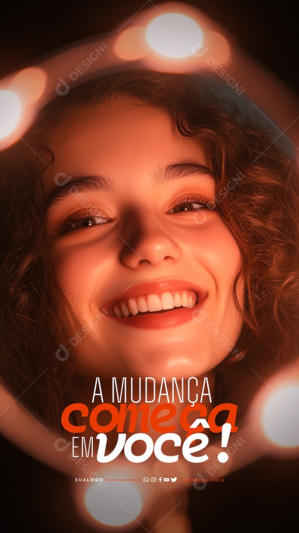 Story A Mudança Começa em Você Social Media PSD Editável