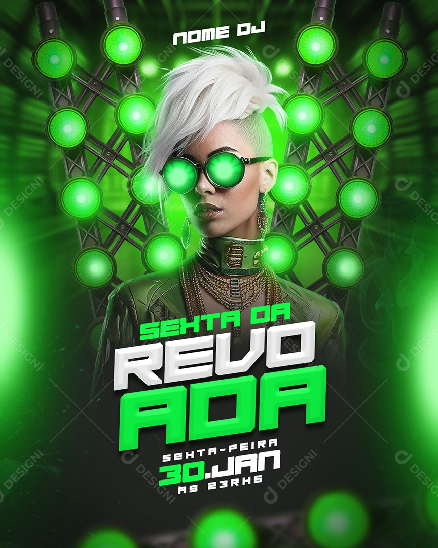 Flyer Shows Revoada Social Media PSD Editável