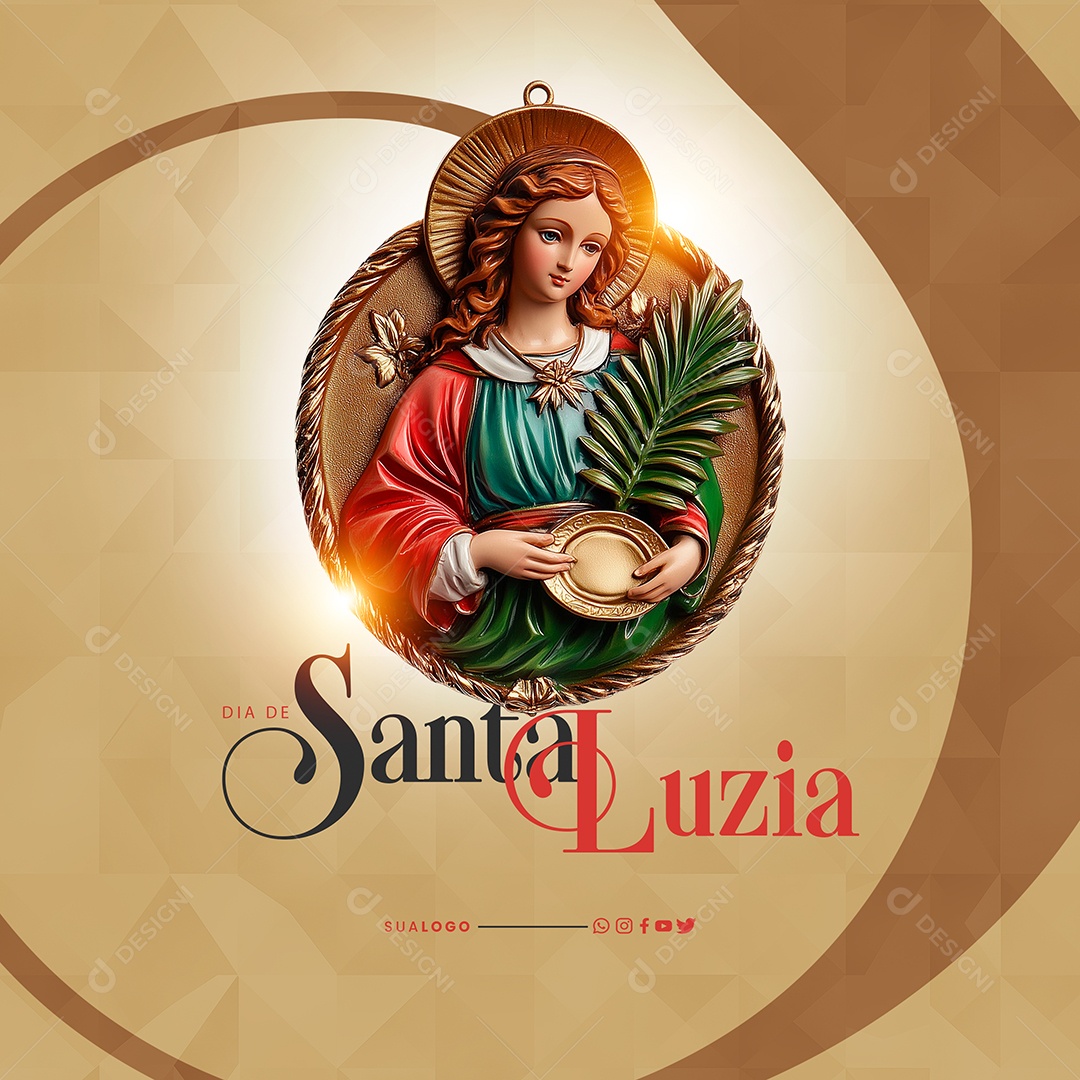 Dia de Santa Luzia Social Media PSD Editável
