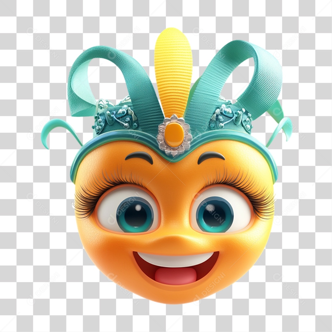 Emoji de Carnaval PNG Transparente