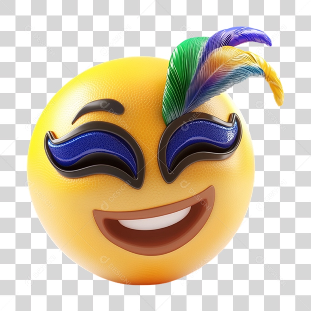 Emoji de Carnaval PNG Transparente