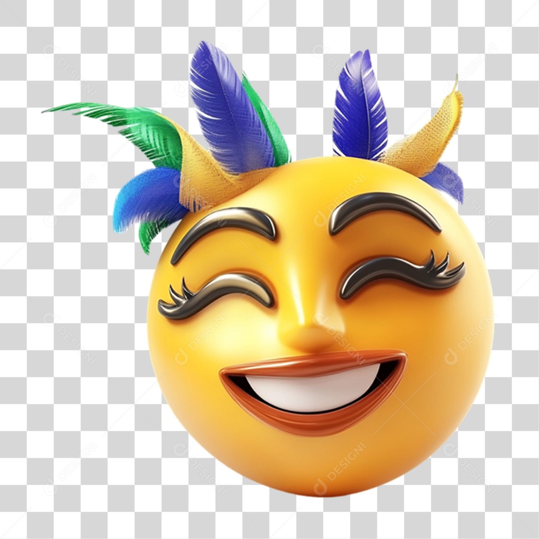 Emoji de Carnaval PNG Transparente