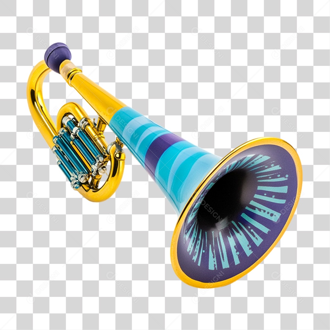Instrumento Trompete de Carnaval  PNG Transparente