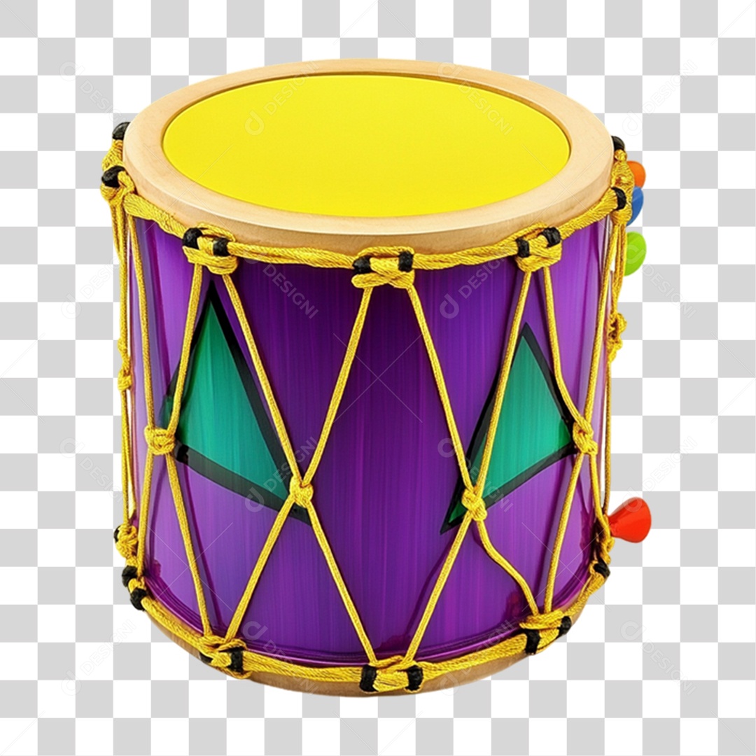 Instrumento Tambor Carnaval PNG Transparente