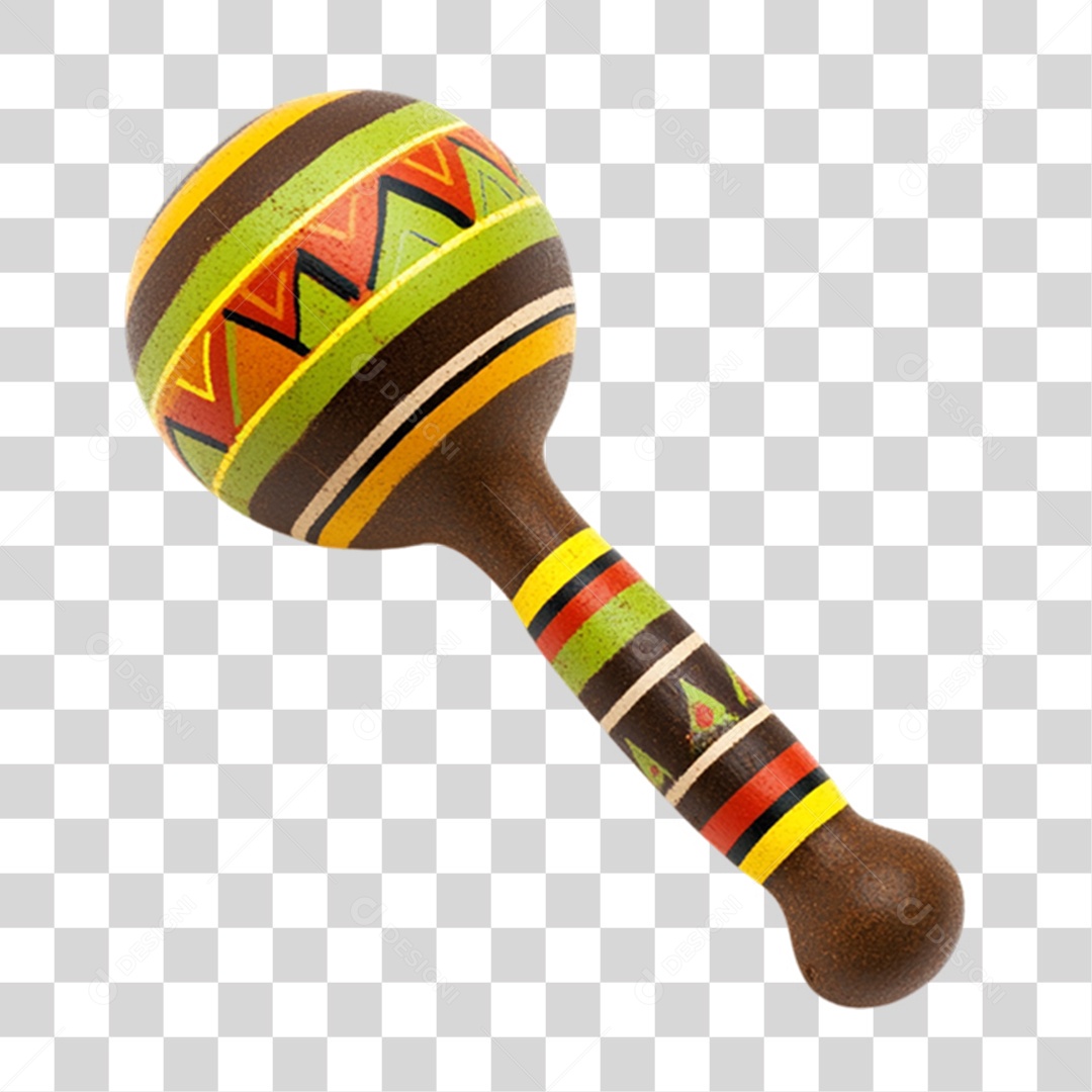 Maracá Instrumento Musical PNG Transparente