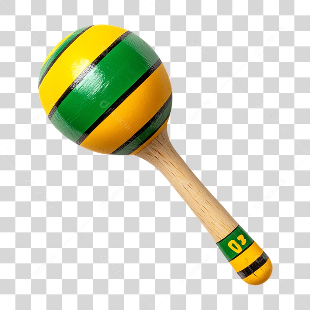 Maracá Instrumento Musical PNG Transparente