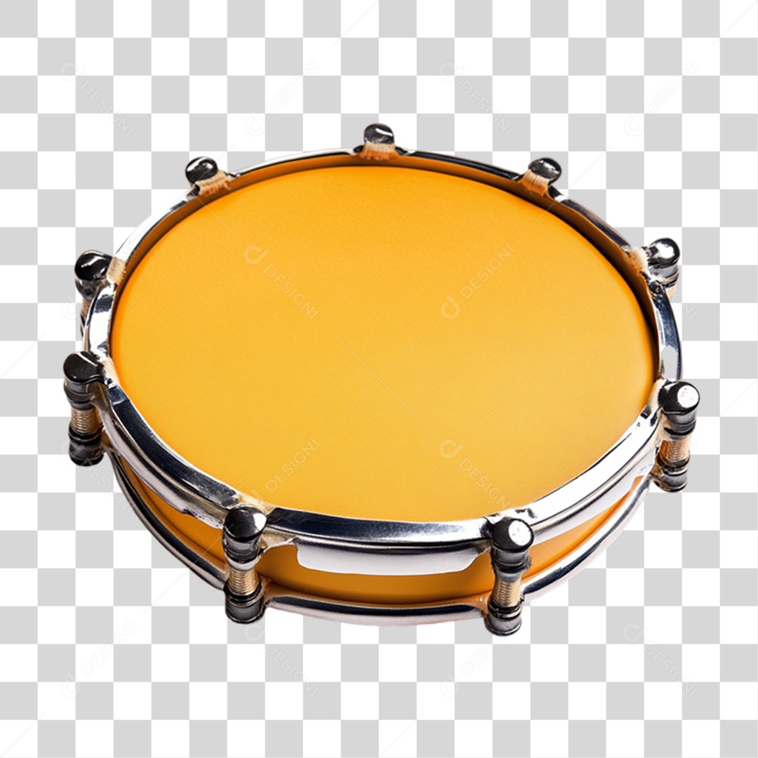 Elemento 3D Pandeiro PNG Transparente
