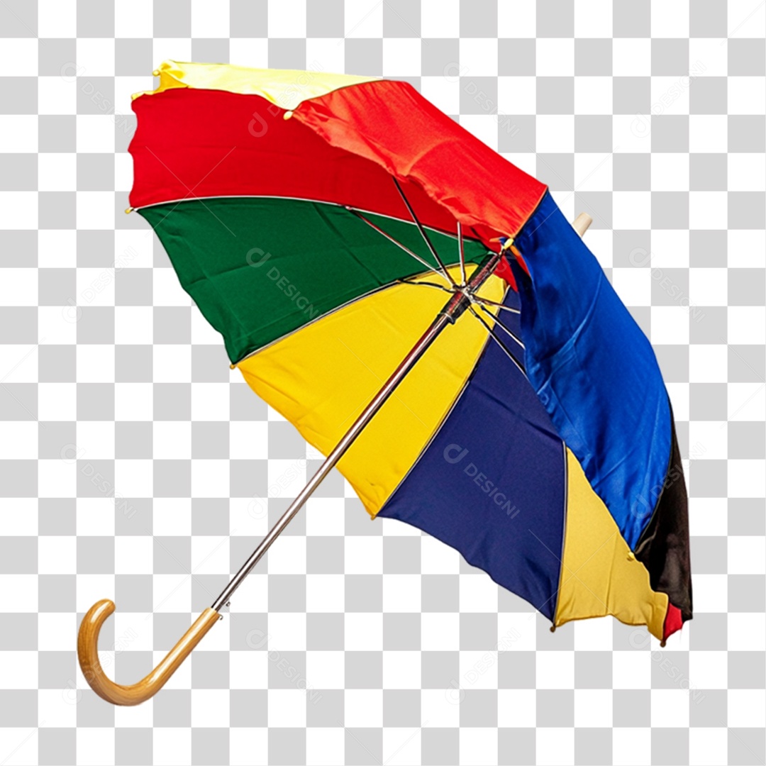 Elemento 3D Guarda Chuva de Carnaval PNG Transparente