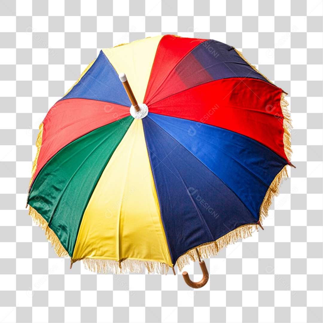 Elemento 3D Guarda Chuva de Carnaval PNG Transparente
