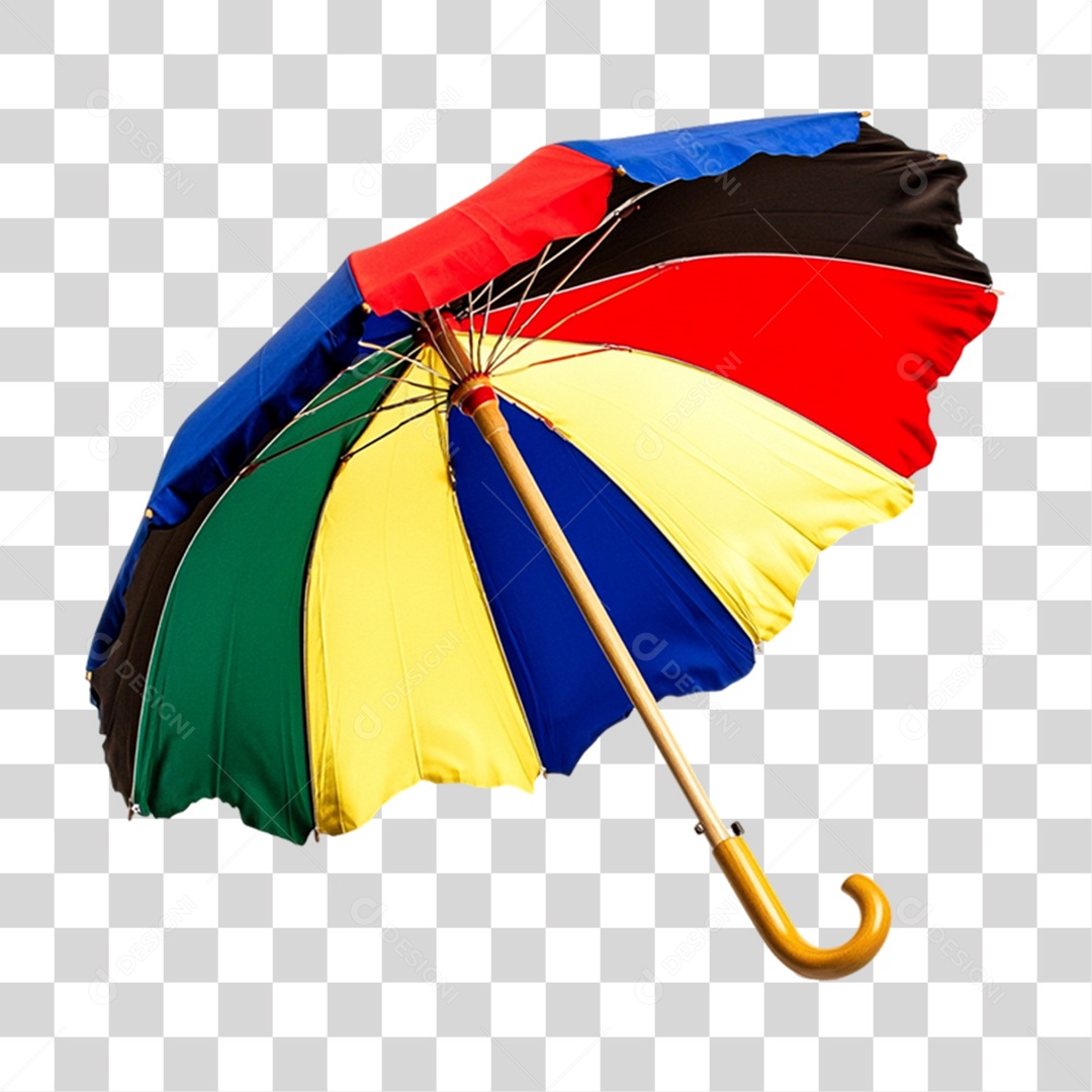 Elemento 3D Guarda Chuva de Carnaval PNG Transparente