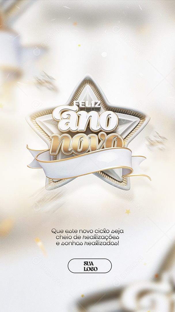 Story Feliz Ano Novo Sonhos Realizados Social Media PSD Editável