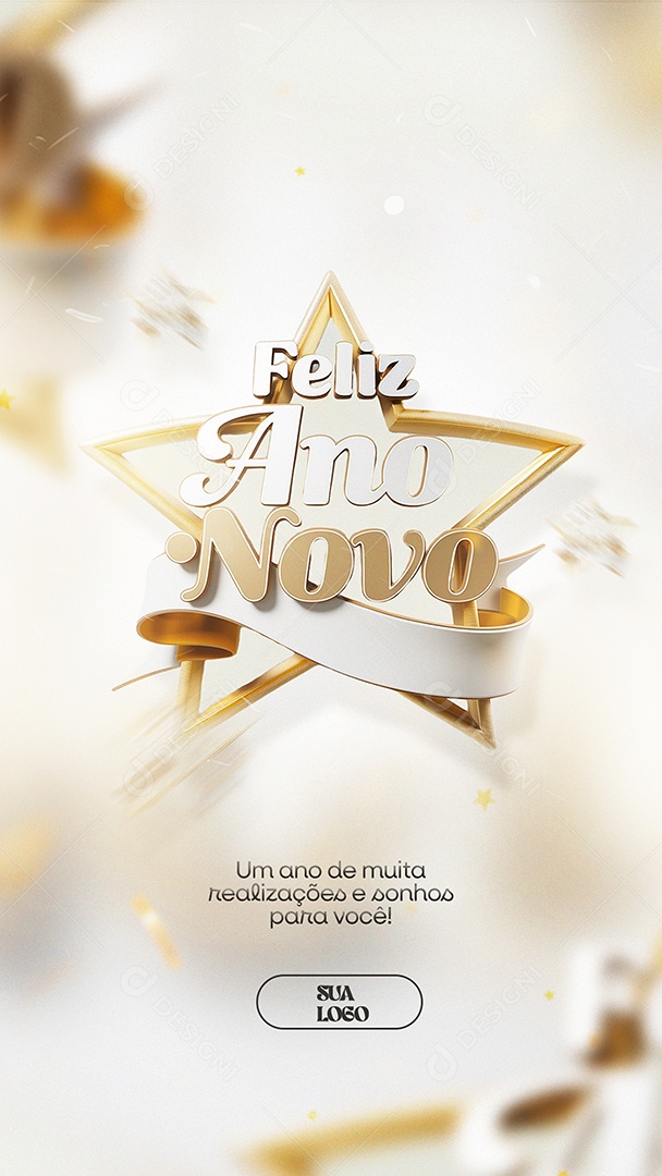 Story Feliz Ano Novo Sonhos Social Media PSD Editável