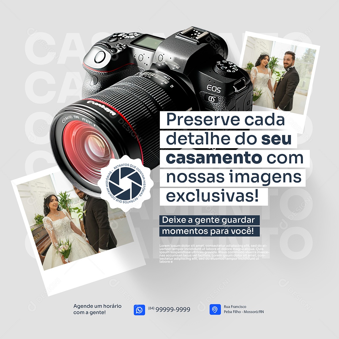 Fotógrafo Preserve Cada Detalhe Social Media PSD Editável