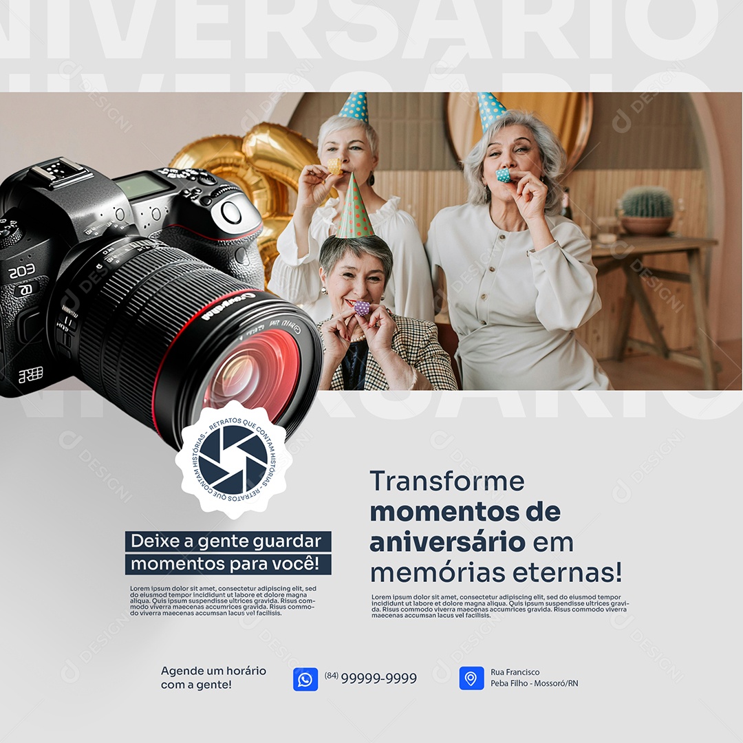 Fotógrafo Memórias Eternas Social Media PSD Editável
