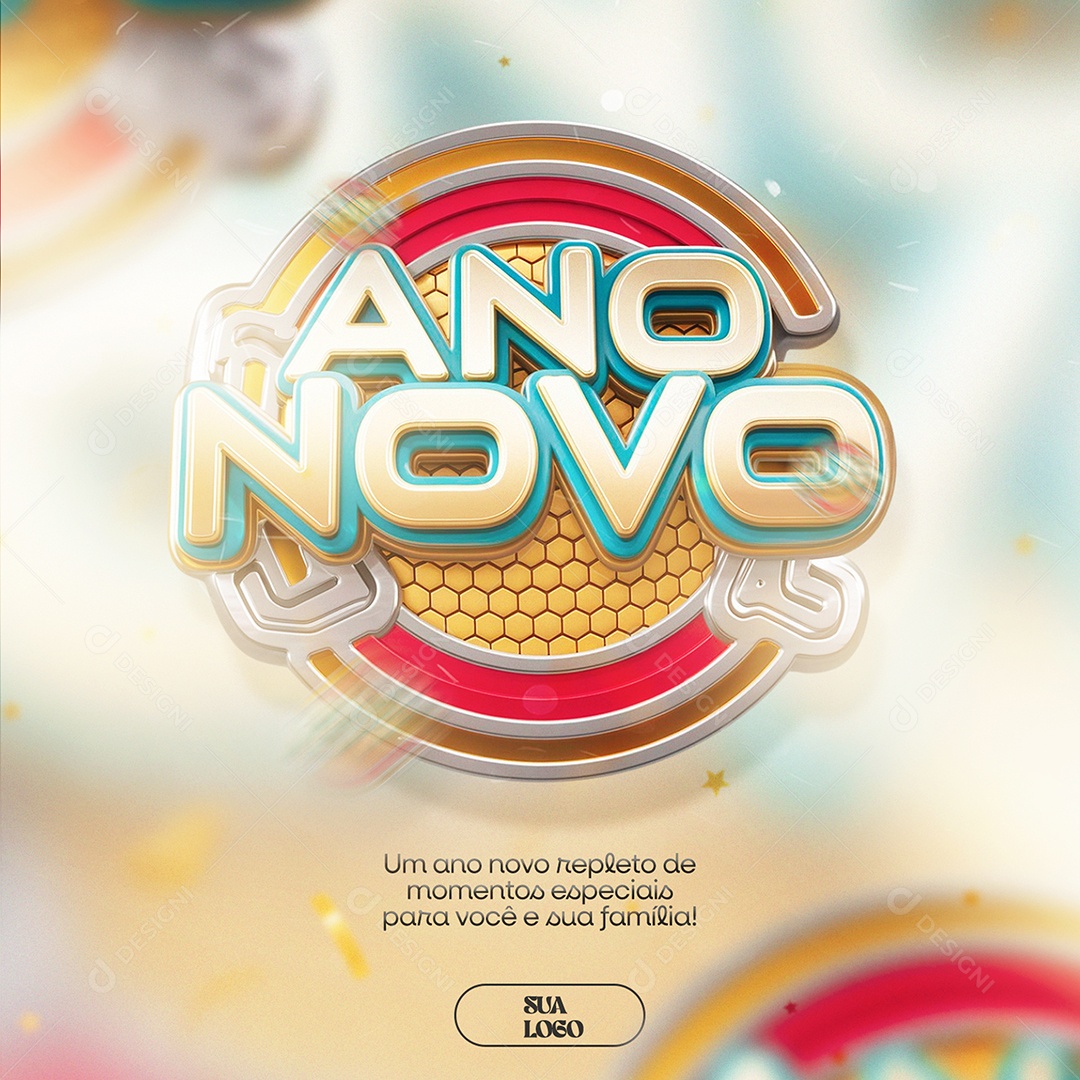 Ano Novo Um Ano Repleto de Momentos Social Media PSD Editável