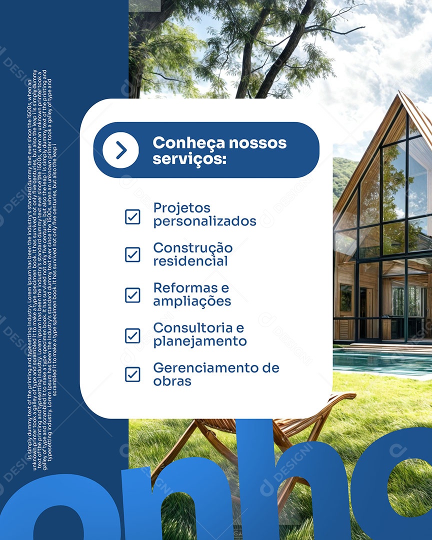 Construtora Conheça Nossos Serviços Social Media PSD Editável