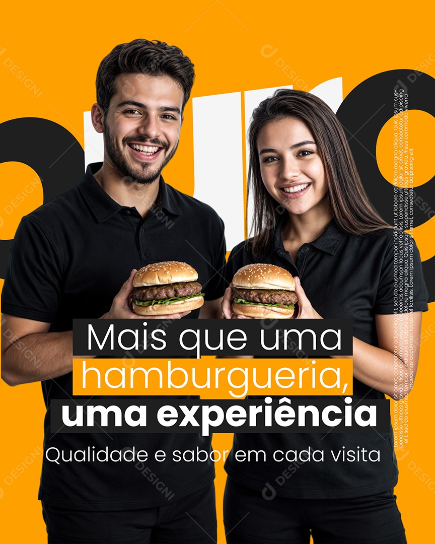 Hamburgueria Mais Que Uma Experiência Social Media PSD Editável