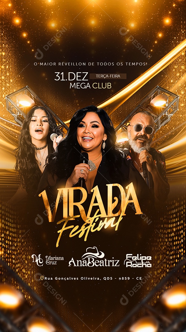 Story Flyer Virada Festival Social Media PSD Editável