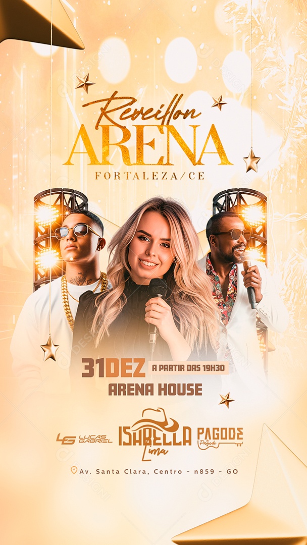 Story Flyer Reveillon Arena Social Media PSD Editável