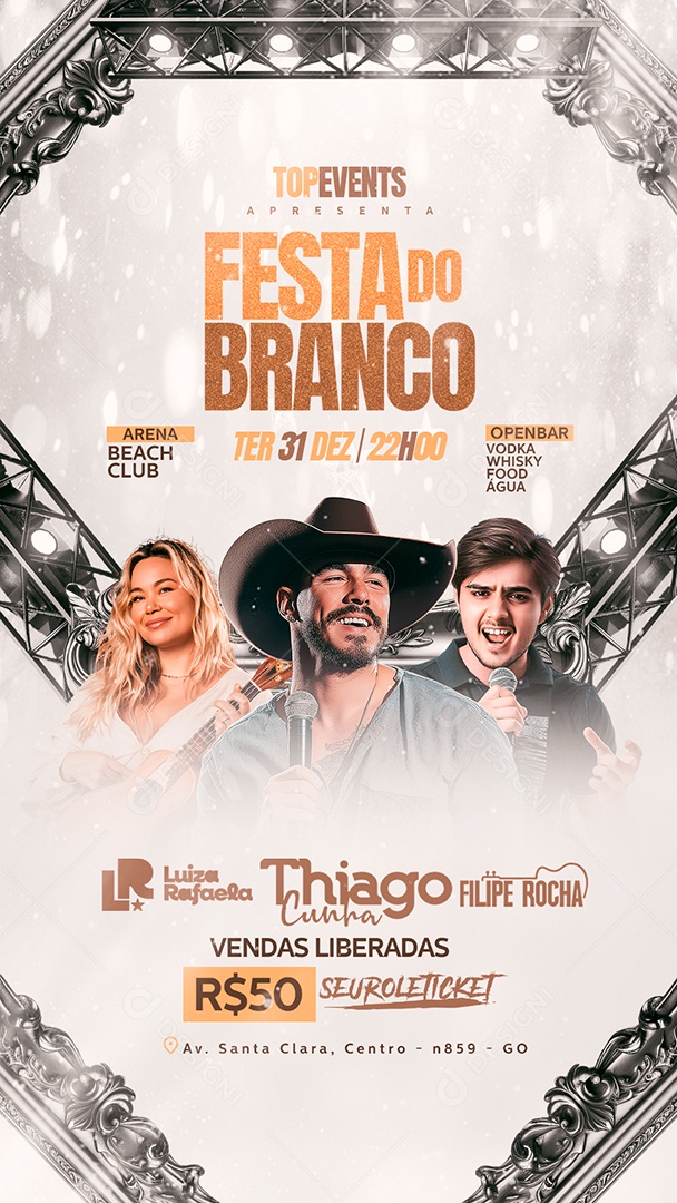 Story Flyer Festa do Branco Social Media PSD Editável