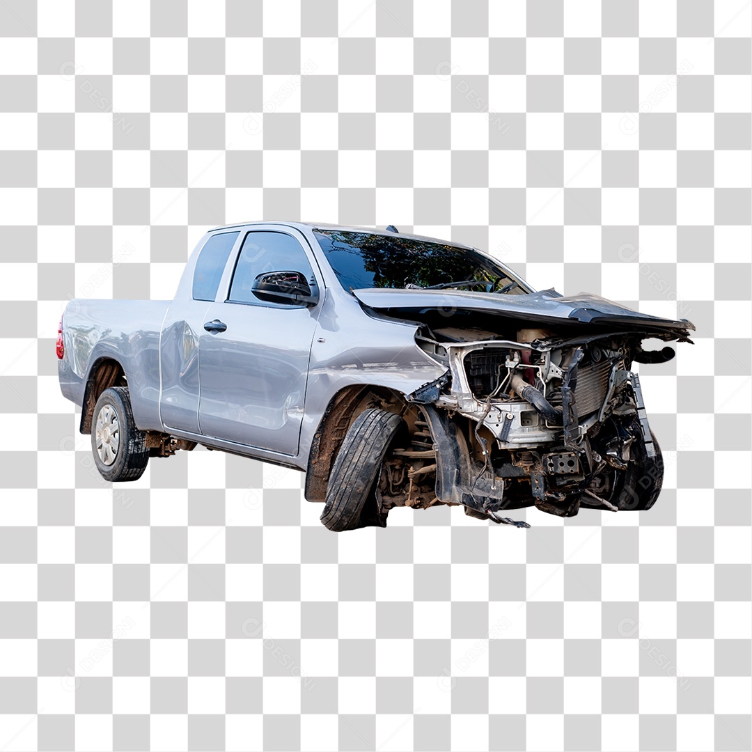 Carro Batido Amassado PNG Transparente