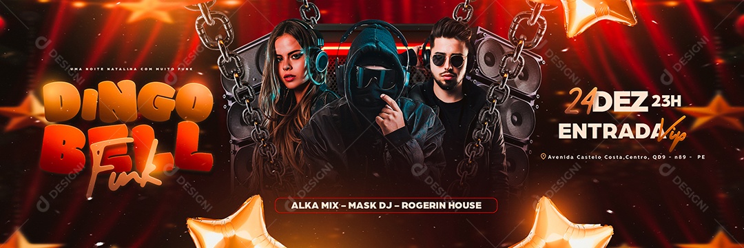 Carrossel Flyer Dingo Bell Funk Social Media PSD Editável