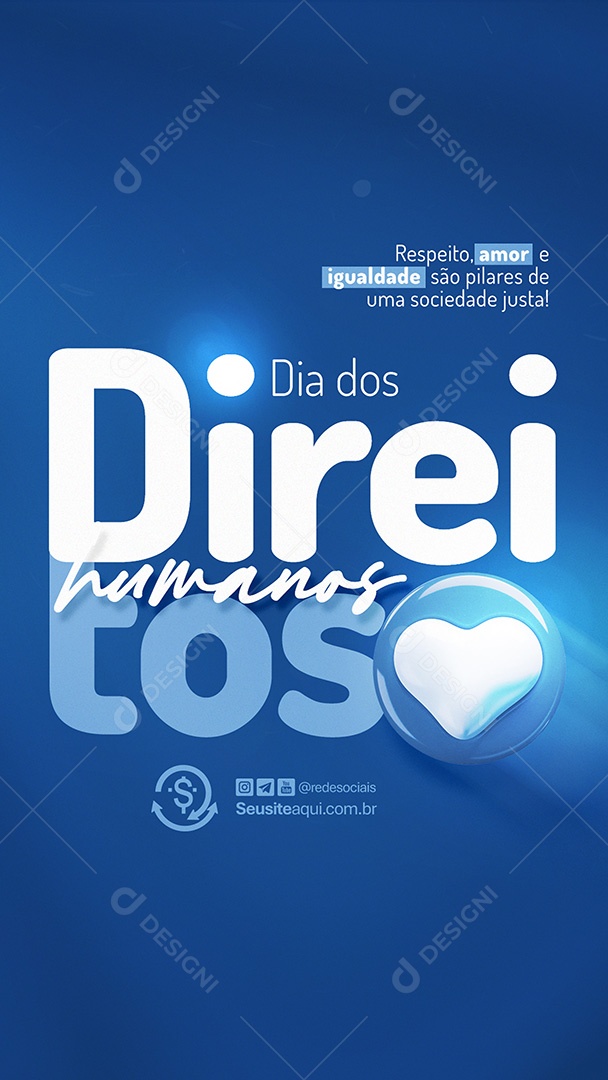 Story Dia Internacional dos Direitos Humanos 10 Dezembro Social Media PSD Editável