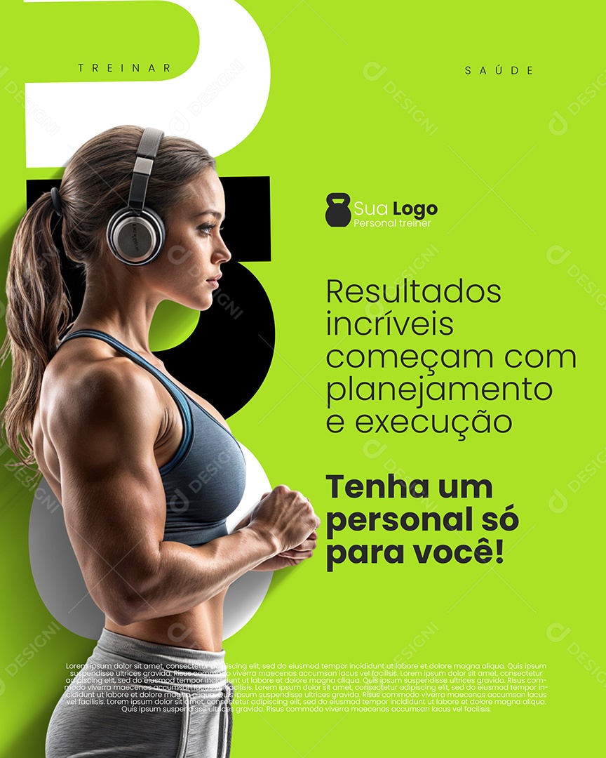 Academia Resultados Incríveis Social Media PSD Editável