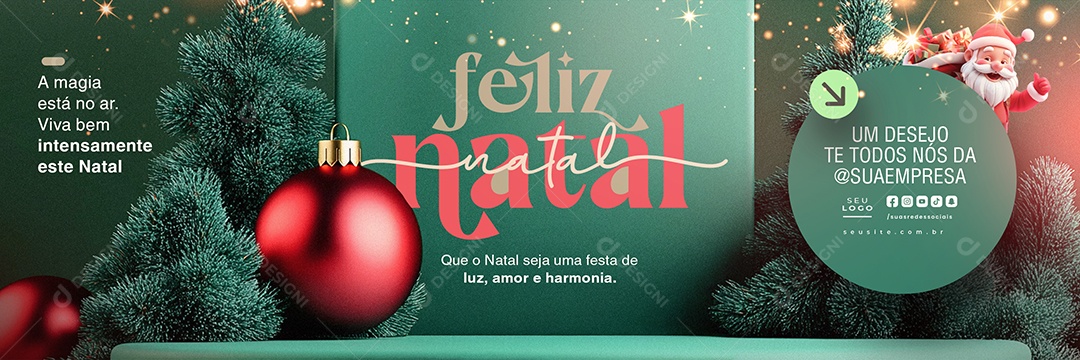 Carrossel Feliz Natal A Magia Está no Ar Social Media PSD Editável